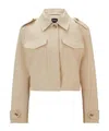 Hugo Boss Regular-fit Jacket In A Cotton Blend In Nude