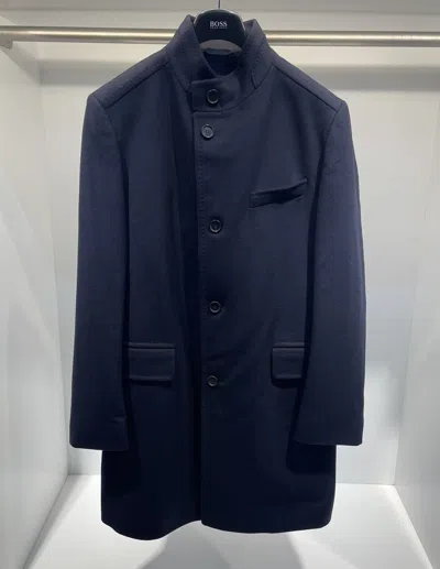 Hugo Boss Long-sleeved Coat In Black