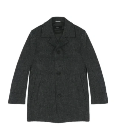 Hugo Boss Long-sleeved Coat In Black