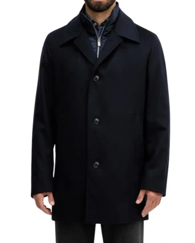 Hugo Boss Long-sleeved Coat In Black