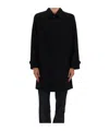 Hugo Boss Hugo Short Wool Coat In Black