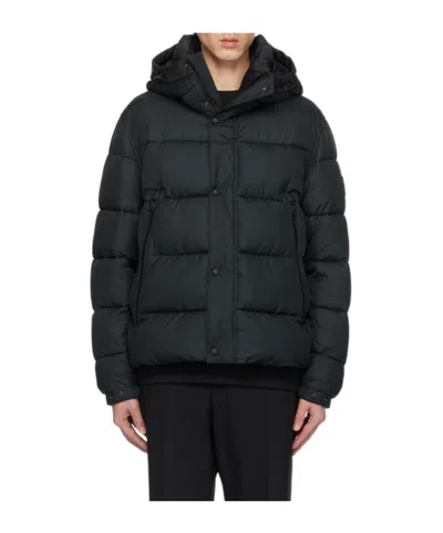 Hugo Boss Black Regular-fit Puffer Jacket In 001-black