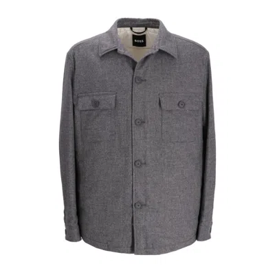 HUGO BOSS HUGO BOSS LONG-SLEEVED CURVED HEM OVERSHIRT