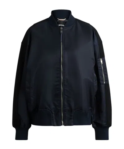 Hugo Boss Long-sleeved Jacket In Black