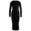 Hugo Boss Long-sleeved Knitted Dress With Sequin Embellishments