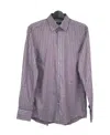 Hugo Boss Long-sleeved Lapel Shirt In Gray
