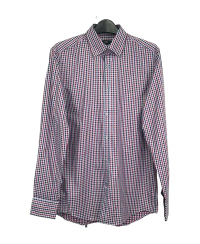 Hugo Boss Long-sleeved Lapel Shirt In Gray
