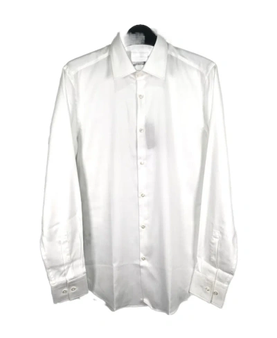 Hugo Boss Long-sleeved Lapel Shirt In White