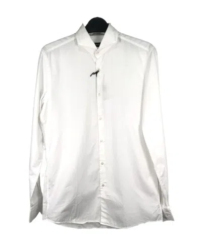 Hugo Boss Long-sleeved Lapel Shirt In White