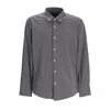 Hugo Boss Slim-fit Performance-stretch Jersey Melange Shirt In Gray