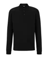 Hugo Boss Boss Regular Fit Polo Shirt In Interlock Cotton In Black