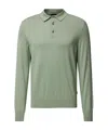 Hugo Boss Slim-fit Sweater In Wool With Polo Collar In Green