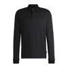 Hugo Boss Long-sleeved Polo Shirt In Cotton With Concealed Placket In Black