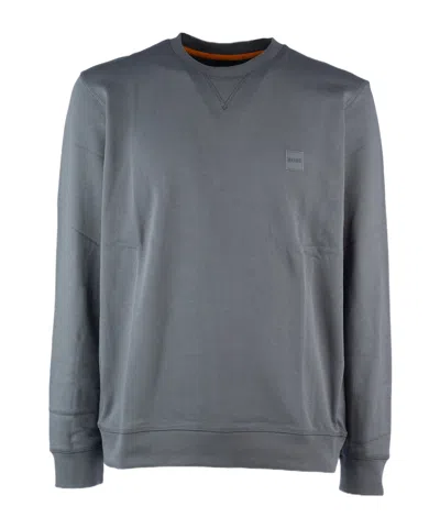 HUGO BOSS LOGO-APPLIQUÉ SWEATSHIRT