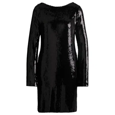 HUGO BOSS LONG-SLEEVED SEQUINNED DRESS