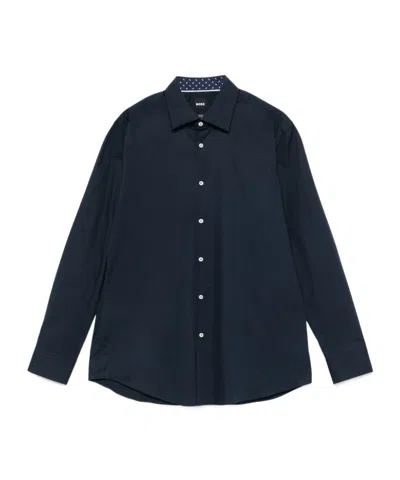 Hugo Boss Long-sleeved Shirt In Black