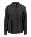 Hugo Boss Black Synthetic Leather Shirt In Black