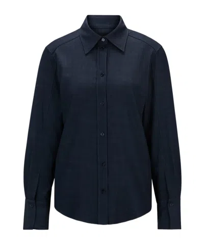Hugo Boss Long-sleeved Shirt In Black