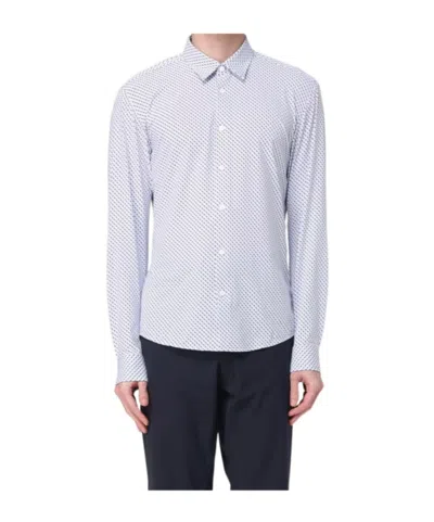 Hugo Boss Long-sleeved Shirt In Blue