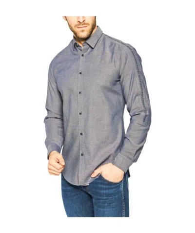 Hugo Boss Long-sleeved Shirt In Gray