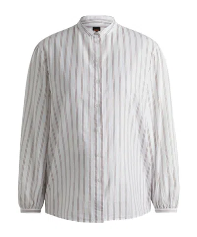 Hugo Boss Long-sleeved Shirt In White