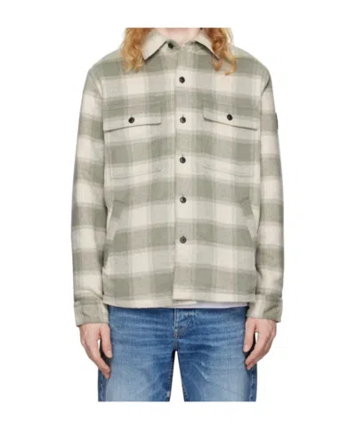Hugo Boss Long-sleeved Shirt Jacket In Green