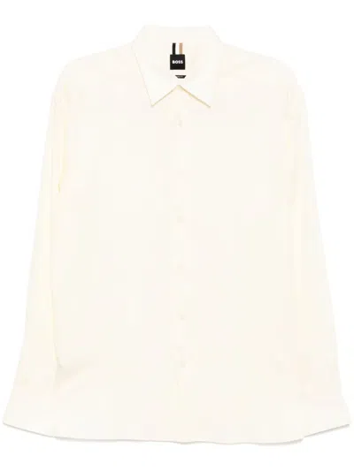 Hugo Boss Long-sleeved Shirt In Neutrals