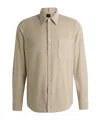 Hugo Boss Boss C-owen Cotton Button-up Shirt In Nude