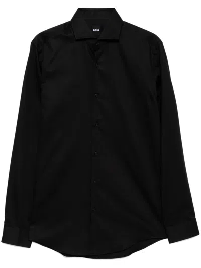 Hugo Boss Long-sleeved Shirt In Blue