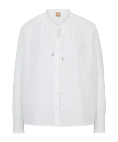 Hugo Boss Long-sleeved Shirt In White