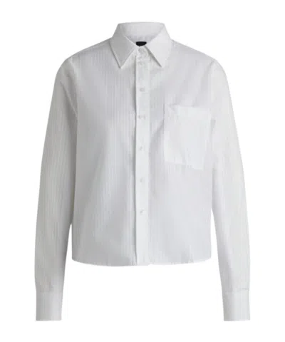Hugo Boss Long-sleeved Shirt In White