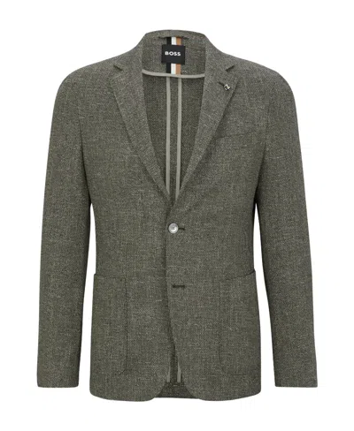 Hugo Boss Long-sleeved Suit Coat In Black