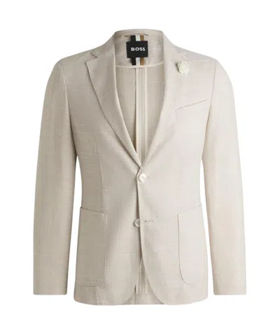 Hugo Boss Long-sleeved Suit Coat In Neutral