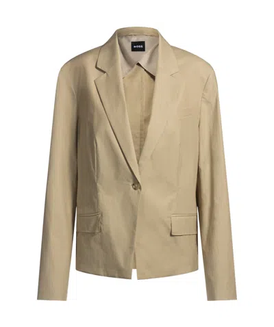 HUGO BOSS COTTON SINGLE-BREASTED BLAZER