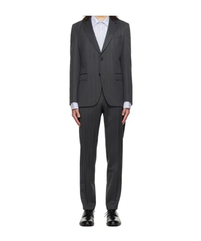 Hugo Boss Long-sleeved Suit In Gray