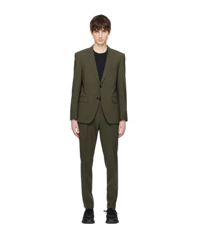 Hugo Boss Long-sleeved Suit In Green