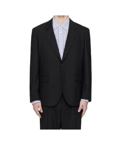 Hugo Boss Long-sleeved Suit Jacket In Black