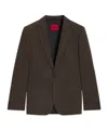 Hugo Boss Long-sleeved Suit Jacket In Brown