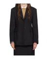 Hugo Boss Regular-fit Blazer In Pinstripe Stretch Material In Black