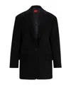 Hugo Boss Long Sleeved Suit Jacket In Black