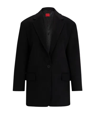 Hugo Boss Long Sleeved Suit Jacket In Black