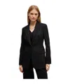 Hugo Boss Long Sleeved Suit Jacket In Black