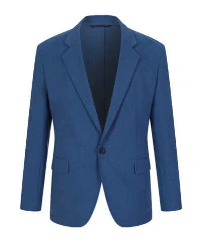 Hugo Boss Long-sleeved Suit Jacket In Blue