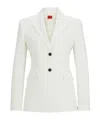 Hugo Boss Slim-fit Jacket In Stretch Fabric In White