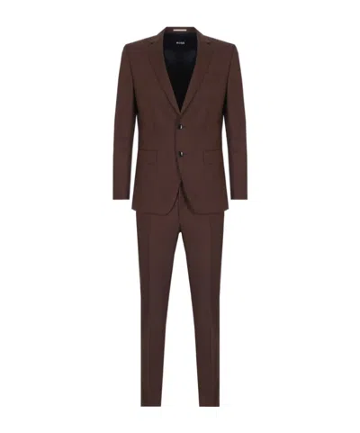 Hugo Boss Long-sleeved Suit In Red