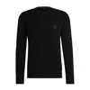 Hugo Boss Cotton-cashmere Regular-fit Sweater With Logo Patch
