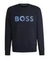 Hugo Boss Salbo Tape Mens Crew Neck Sweatshirt With Logo In Black