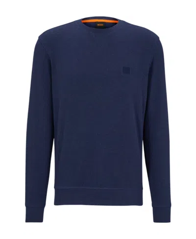 Hugo Boss Long-sleeved Sweater In Blue
