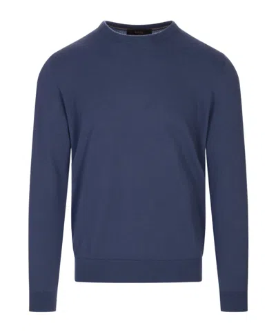 Hugo Boss Long-sleeved Sweater In Blue