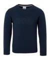Hugo Boss Long-sleeved Sweater In Blue
